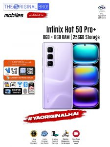 Infinix Hot 50 Pro Plus - 8GB RAM - 256GB Storage - Easy Monthly Installments - PTA Approved - 1 Year Official Warranty - The Original Bro Mobiles - TOB70